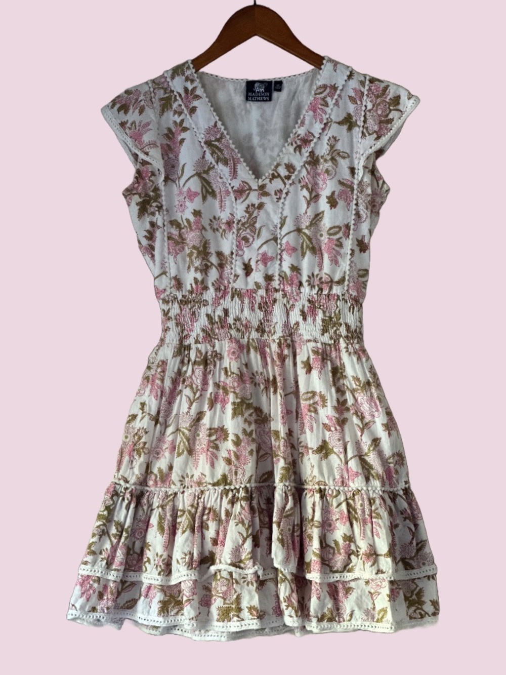 Madison Mathews Floral Sundress. - Picture 2 of 9